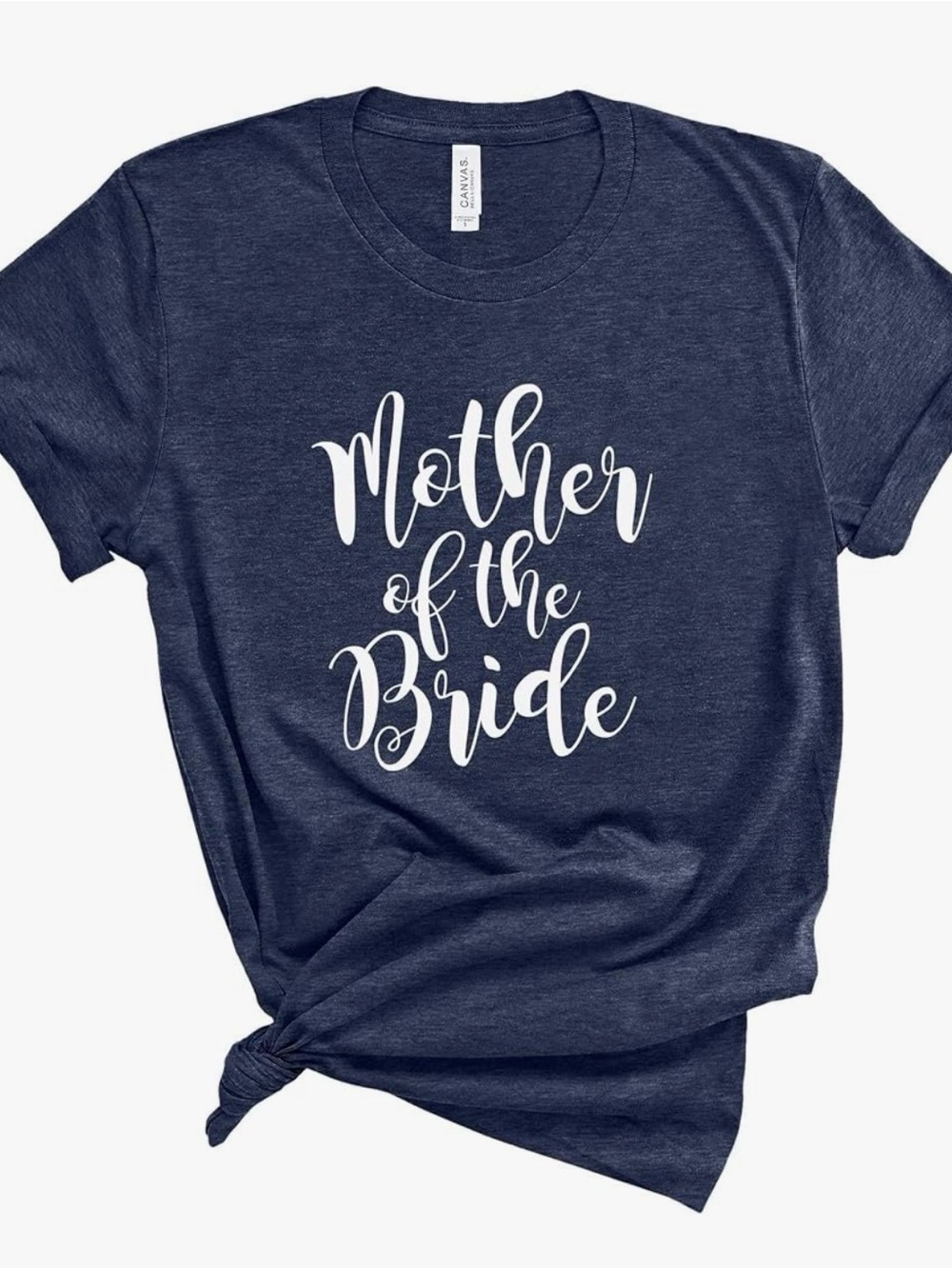 Mother of the Bride Navy Script Tee